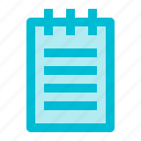 notepad, paper, document, file, extension