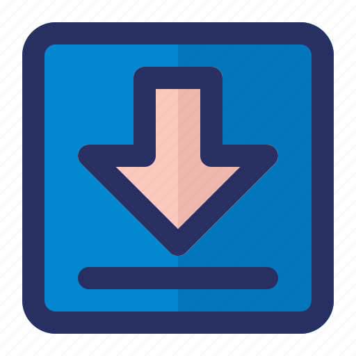 Down, download, downloads, import, save, ui icon - Download on Iconfinder