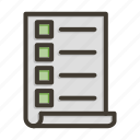 list, checklist, document, clipboard, menu