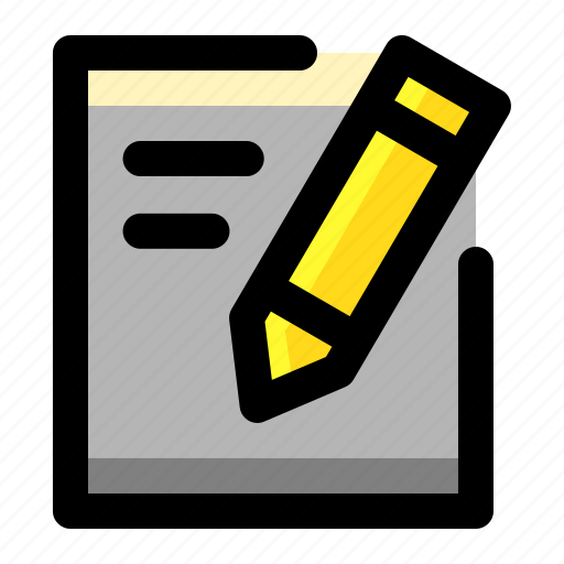 Document, edit, office, paper, pen, pencil, write icon - Download on Iconfinder