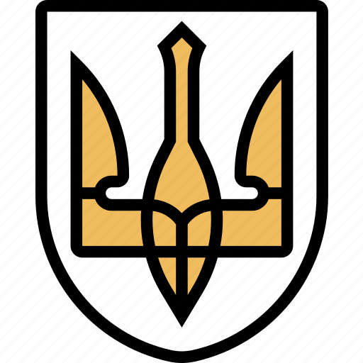 Trident, ukraine, national, emblem, arms icon - Download on Iconfinder