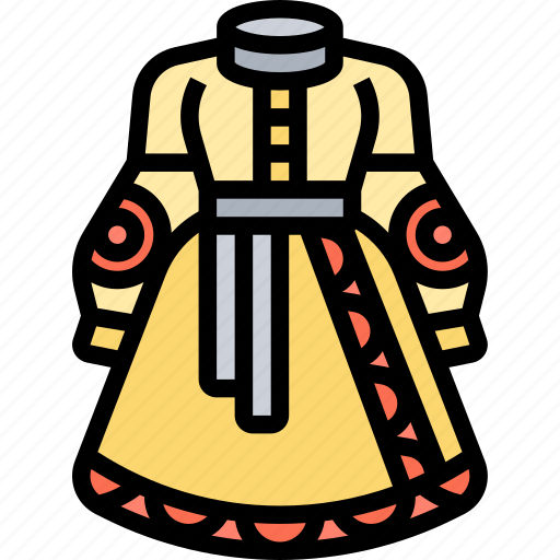 Vyshyvanka, dress, ukrainian, traditional, woman icon - Download on Iconfinder