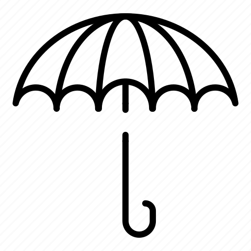 Object, parasol, protection, rain, retro, silhouette, umbrella icon - Download on Iconfinder