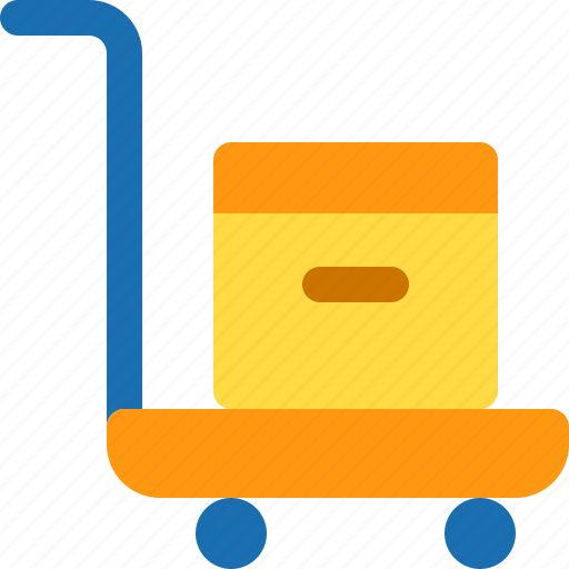 Box, delivery, packaging, service, trolley icon - Download on Iconfinder