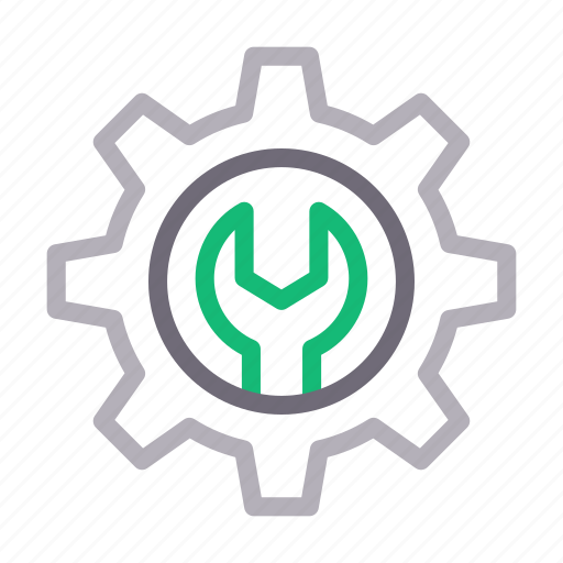 Cogwheel, gear, repair, setting, wrench icon - Download on Iconfinder