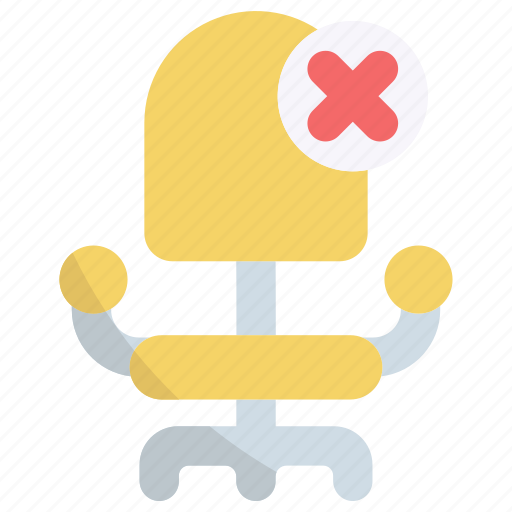 Office, chair, no requirement, no vacancy, requirement, no job icon - Download on Iconfinder