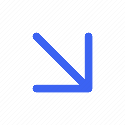 Arrows, diagonal, direction, arrow, down, right icon - Download on Iconfinder