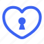 love, heart, key, lock, valentine, day, heart icon 