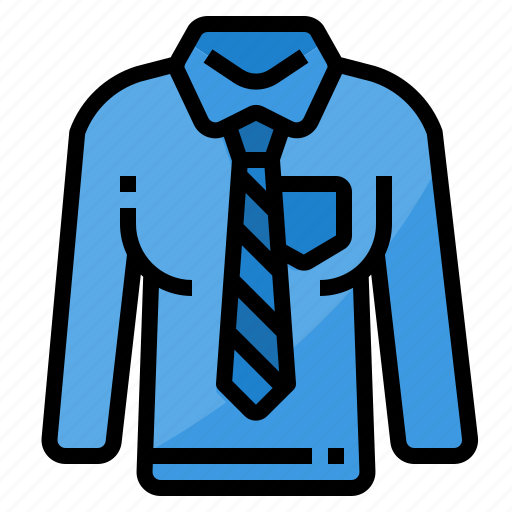 Shirt, necktie, clothes, long, uniform icon - Download on Iconfinder