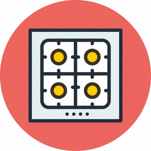 Cooker, gas, kitchen, oven, plan, plate, stove icon - Download on Iconfinder
