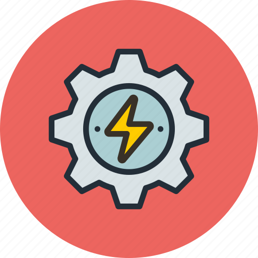 Energy, gear, generation, process, production, work icon - Download on Iconfinder
