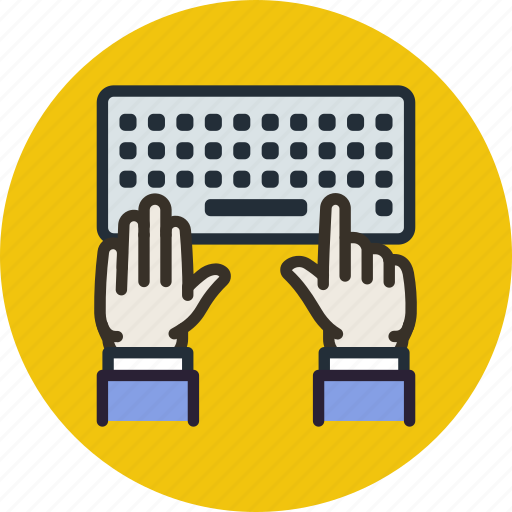 Editor, hands, keyboard, type, work, writer icon - Download on Iconfinder