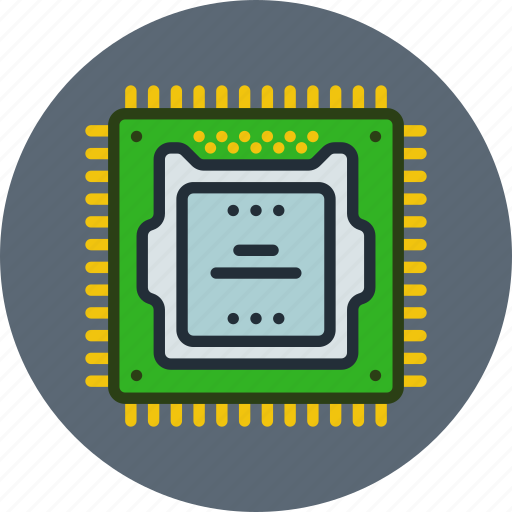 Computer, hardware, microchip, processor, technology icon - Download on Iconfinder