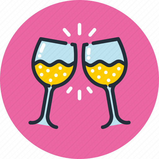 Clink, drink, glass, goblet, party, toast, wineglass icon - Download on Iconfinder