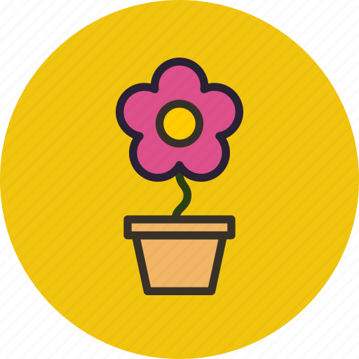 Flower, nature, pot, present icon - Download on Iconfinder