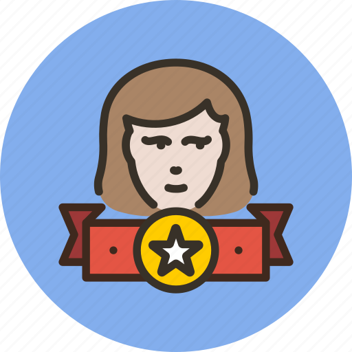 Female, leader, rating, top, user, winner icon - Download on Iconfinder