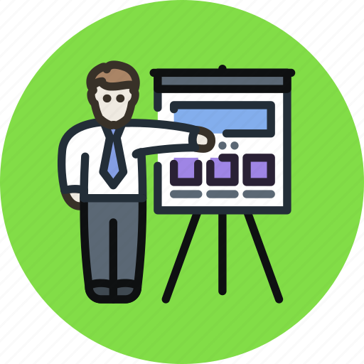 Employee, man, meeting, presentation, study, user icon - Download on Iconfinder
