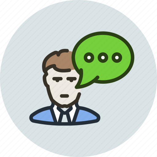 Chat, contact, male, man, message, text icon - Download on Iconfinder
