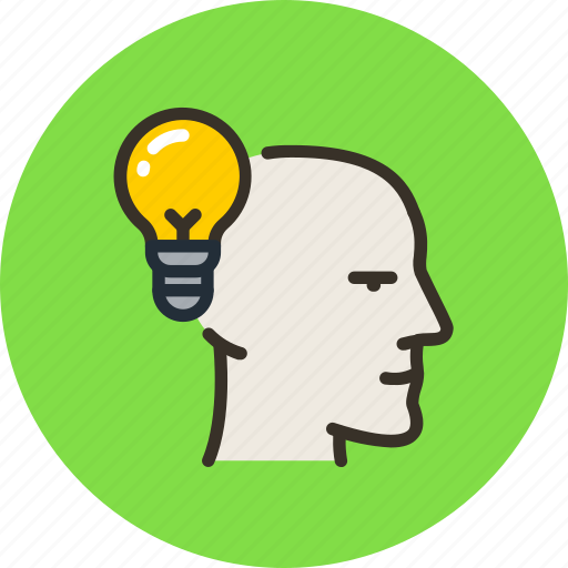 Bulb, face, head, idea, light, mental, mind icon - Download on Iconfinder
