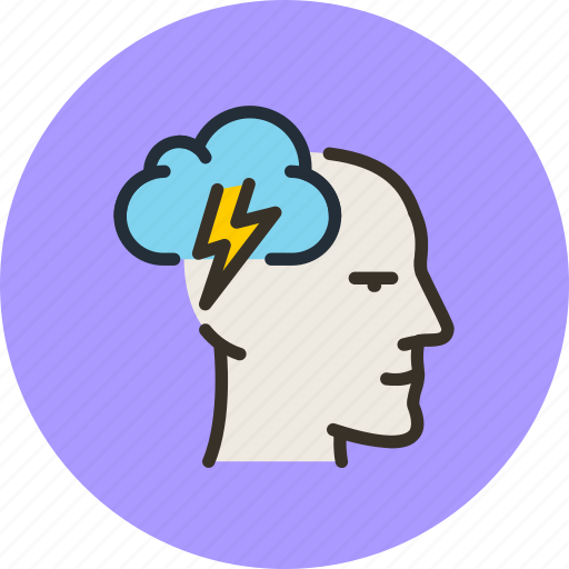 Brain, face, head, idea, mental, mind, storm icon - Download on Iconfinder