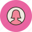 avatar, girl, profile, round, user, woman 