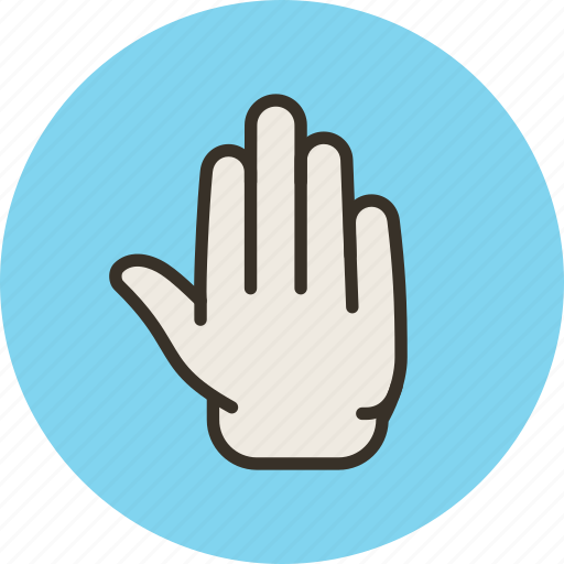 Fingers, five, palm, gesture, hand, touch icon - Download on Iconfinder