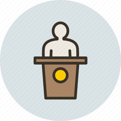 Deputy, politician, presentation, speech icon - Download on Iconfinder
