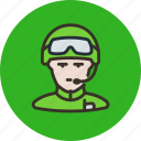 avatar, glasses, helmet, human, radio, soldier