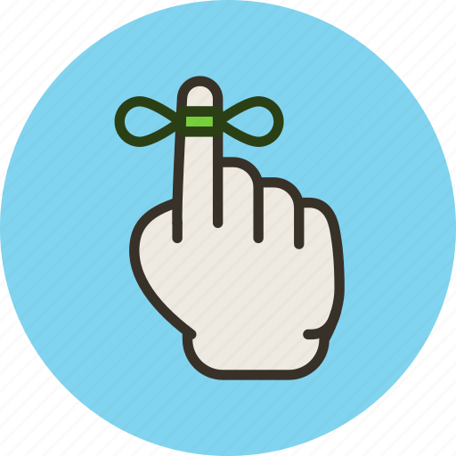 Bow, finger, keep, mind, remember icon - Download on Iconfinder