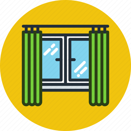 Apartment, curtains, interior, view, window icon - Download on Iconfinder