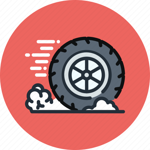 Auto, brake, friction, mechanics, movement, physics, wheel icon - Download on Iconfinder