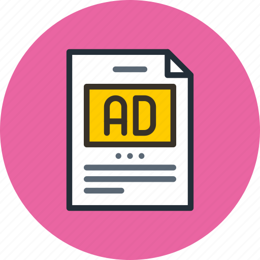 Ad, advertise, advertisement, article, post, text icon - Download on Iconfinder
