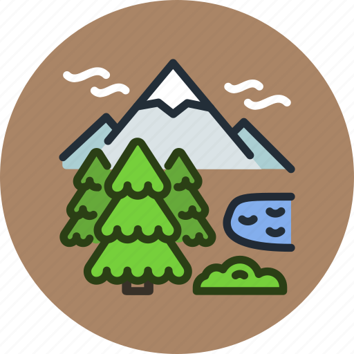 Ecology, lake, mountains, nature, trees icon - Download on Iconfinder