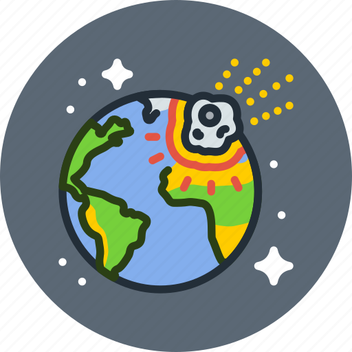 Cosmos, disaster, earth, planet, space, asteroid, meteorite icon - Download on Iconfinder