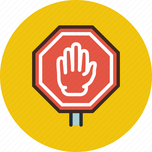 Access, block, denied, hand, sign, stop icon - Download on Iconfinder