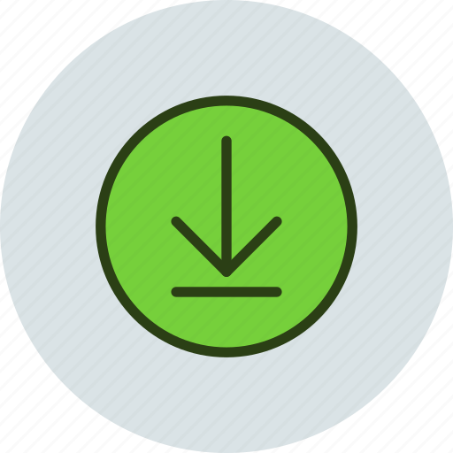 Arrow, circle, download, sign icon - Download on Iconfinder