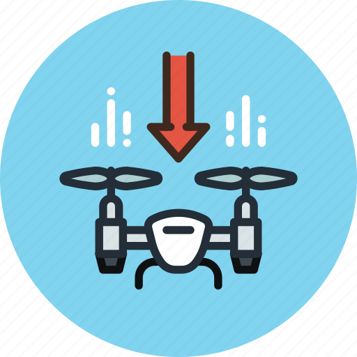Airdrone, copter, down, drone, flying, lower, quadcopter icon - Download on Iconfinder