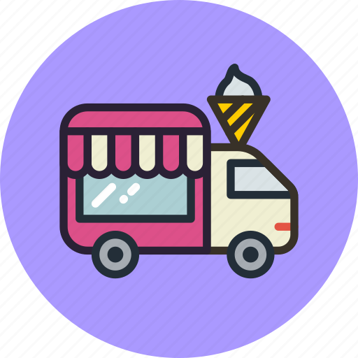 Transport, food truck, ice cream, truck icon - Download on Iconfinder