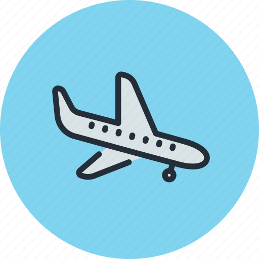Airliner, landing, plane, transport, flight icon - Download on Iconfinder