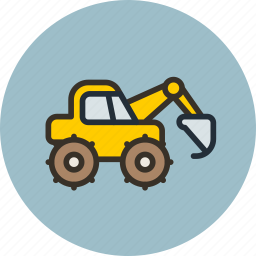 Construction, digger, equipment, excavator, industrial icon - Download on Iconfinder