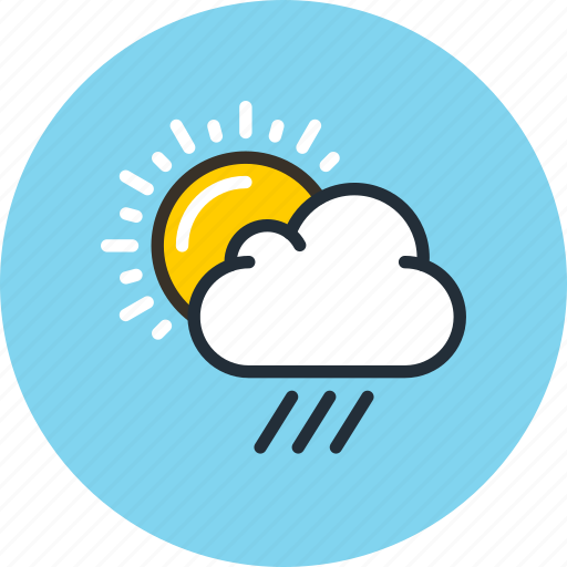 Clouds, day, daylight, rain, rainy, sun, weather icon - Download on Iconfinder
