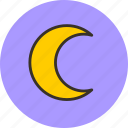 crescent, moon, night, weather