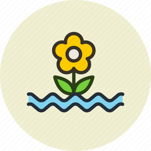 Cataclysm, deluge, flood, flower, water, weather icon - Download on Iconfinder