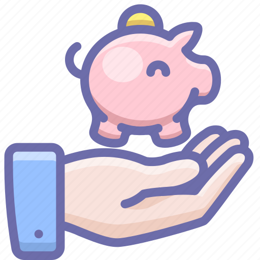 Hand, money, piggy bank icon - Download on Iconfinder