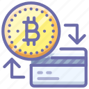 bitcoin, card, money