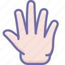 fingers, five, hand 