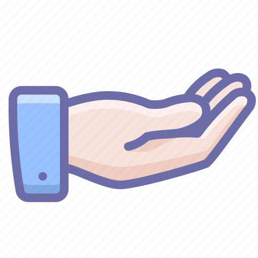 Alms, hand, share icon - Download on Iconfinder