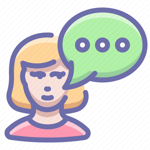 Message, woman, communication icon - Download on Iconfinder