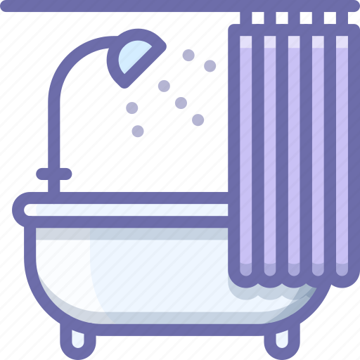 Bath, bathtub, curtains icon - Download on Iconfinder