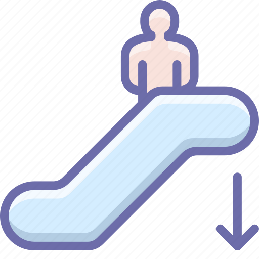 Down, escalator, staircase icon - Download on Iconfinder